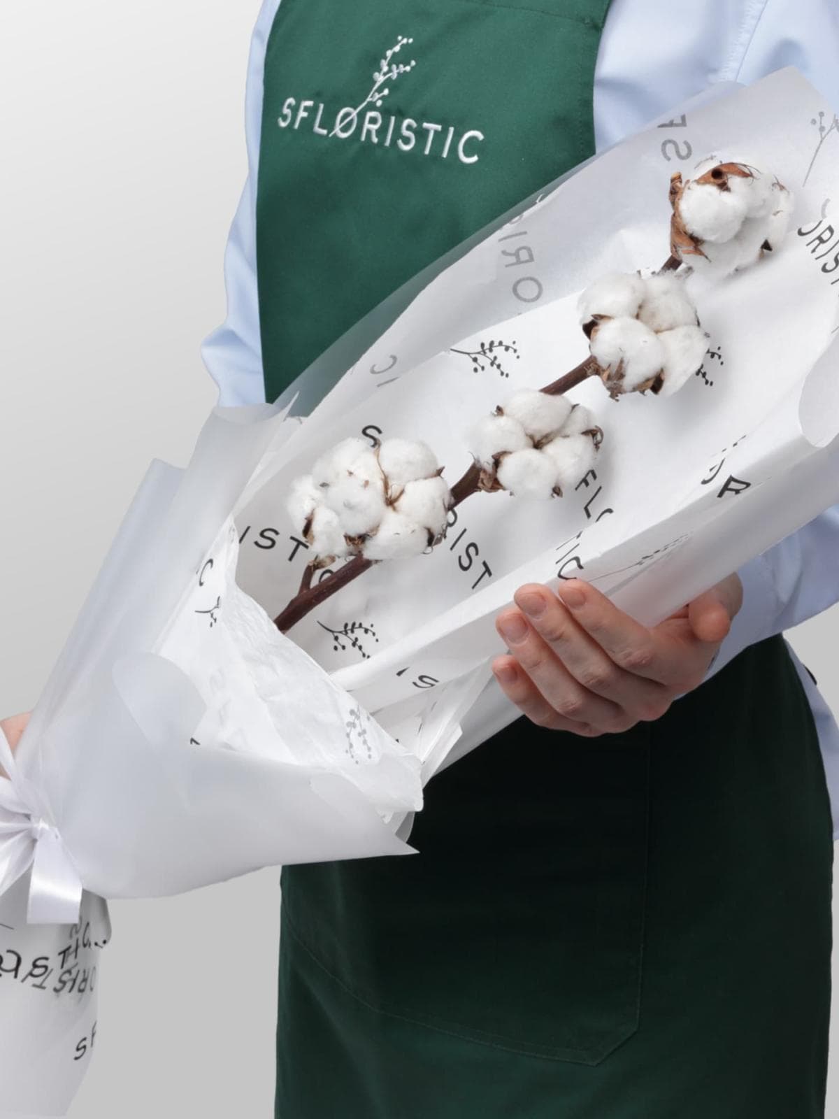 Букет из ветки Хлопка «Мягкое Прикосновение»