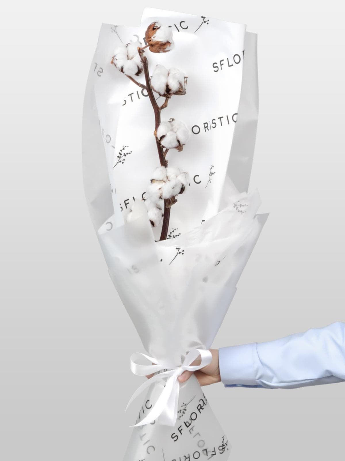 Букет из ветки Хлопка «Мягкое Прикосновение»