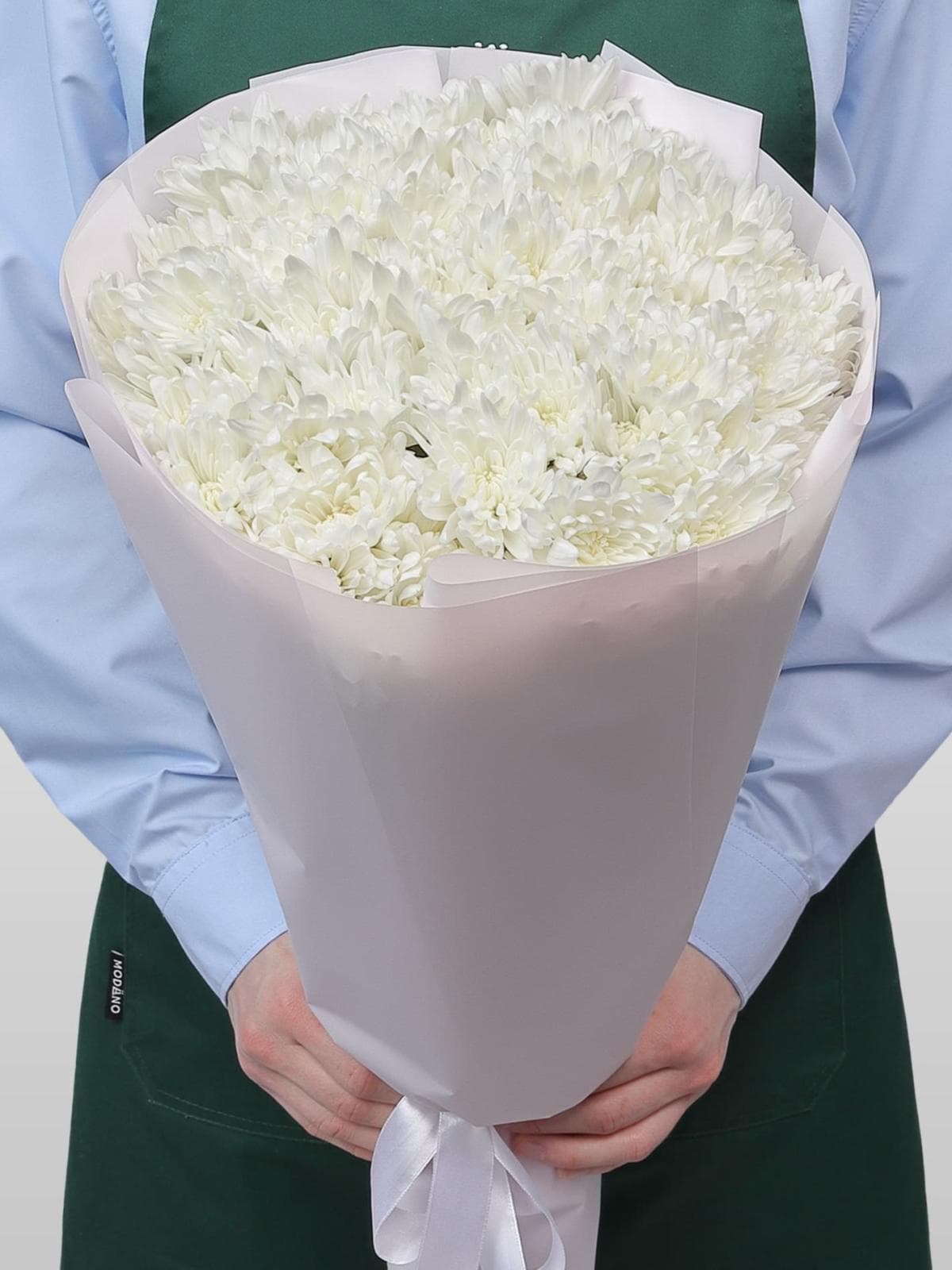 Букет из Белых Хризантем 15 шт «Нежность Ангела»