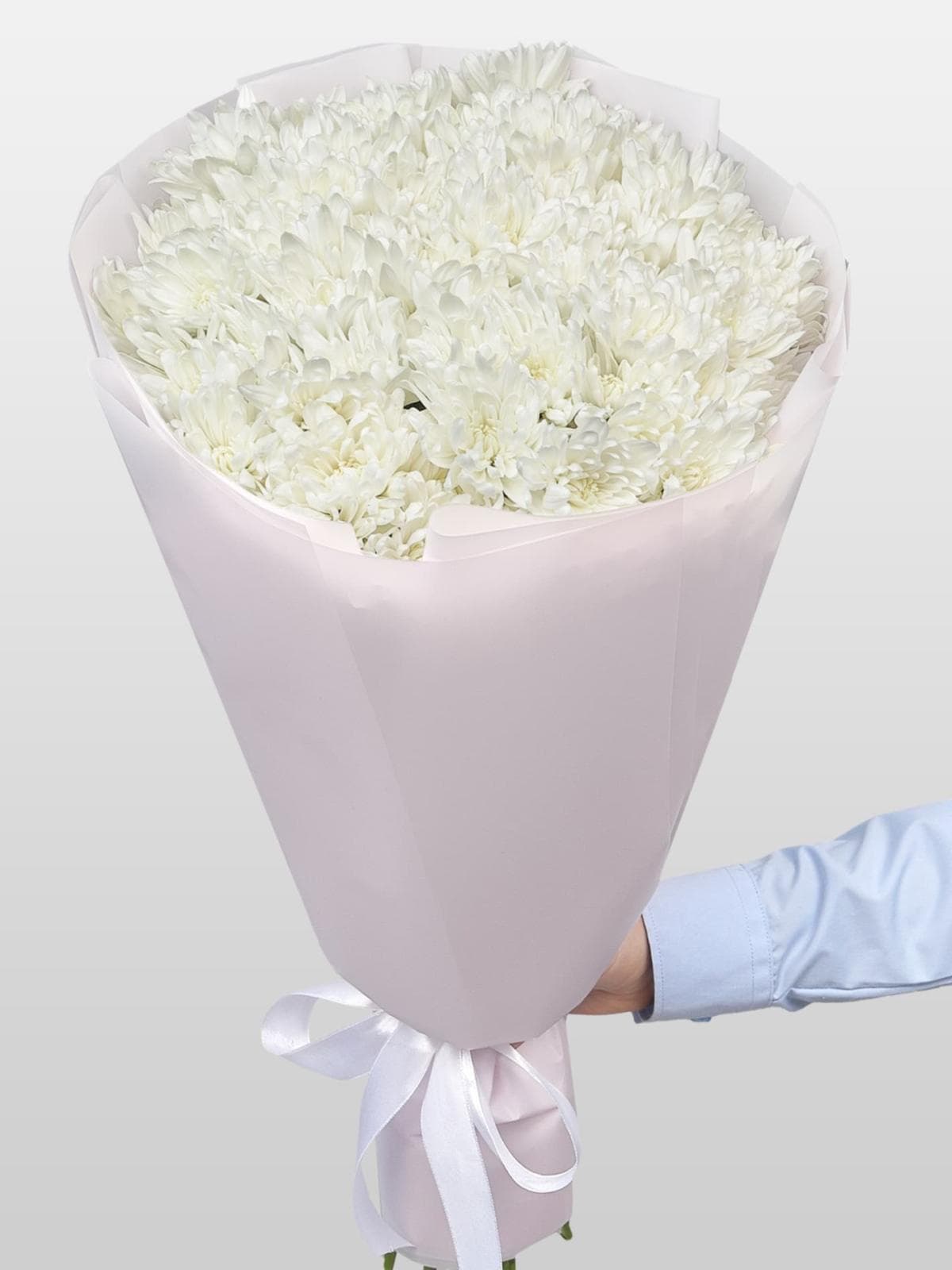 Букет из Белых Хризантем 15 шт «Нежность Ангела»