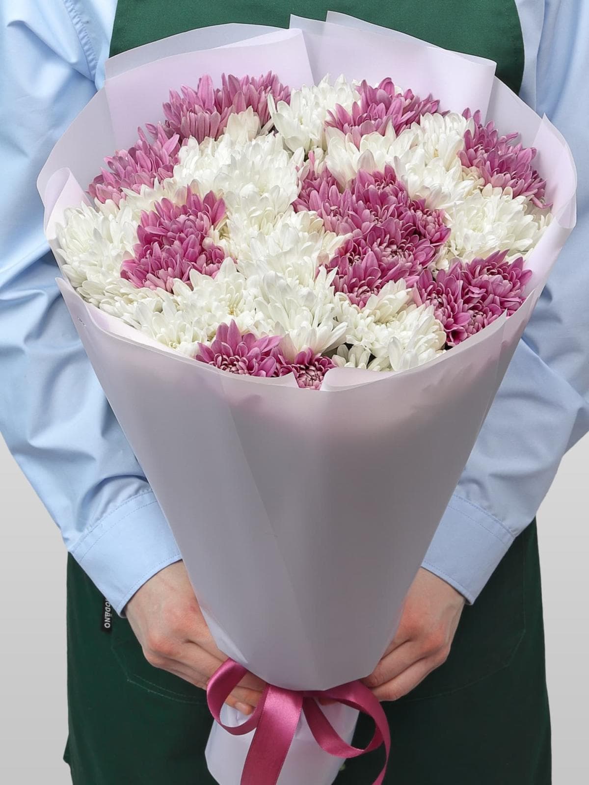 Букет из Хризантем 25 шт «Зимняя Ягода»