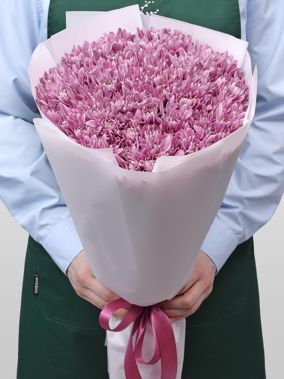 Букет из Сиреневых Хризантем 25 шт «Вечерний Блюз»