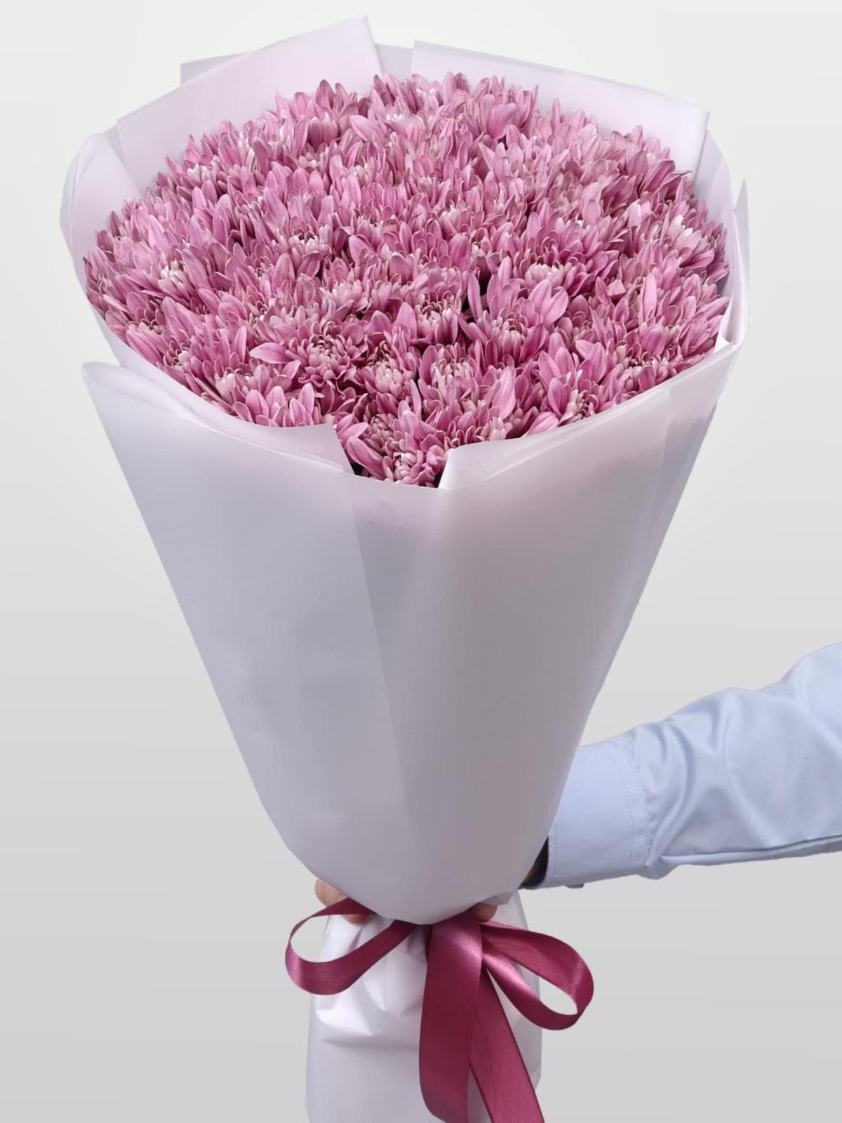 Букет из Сиреневых Хризантем 25 шт «Вечерний Блюз»