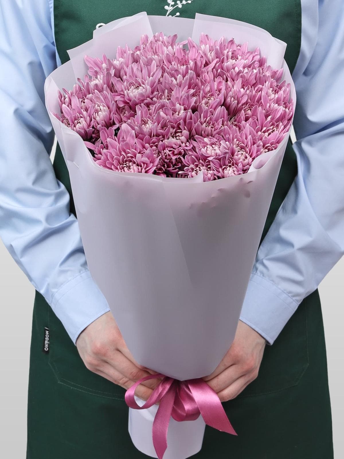 Букет из Сиреневых Хризантем 15 шт «Аристократка»