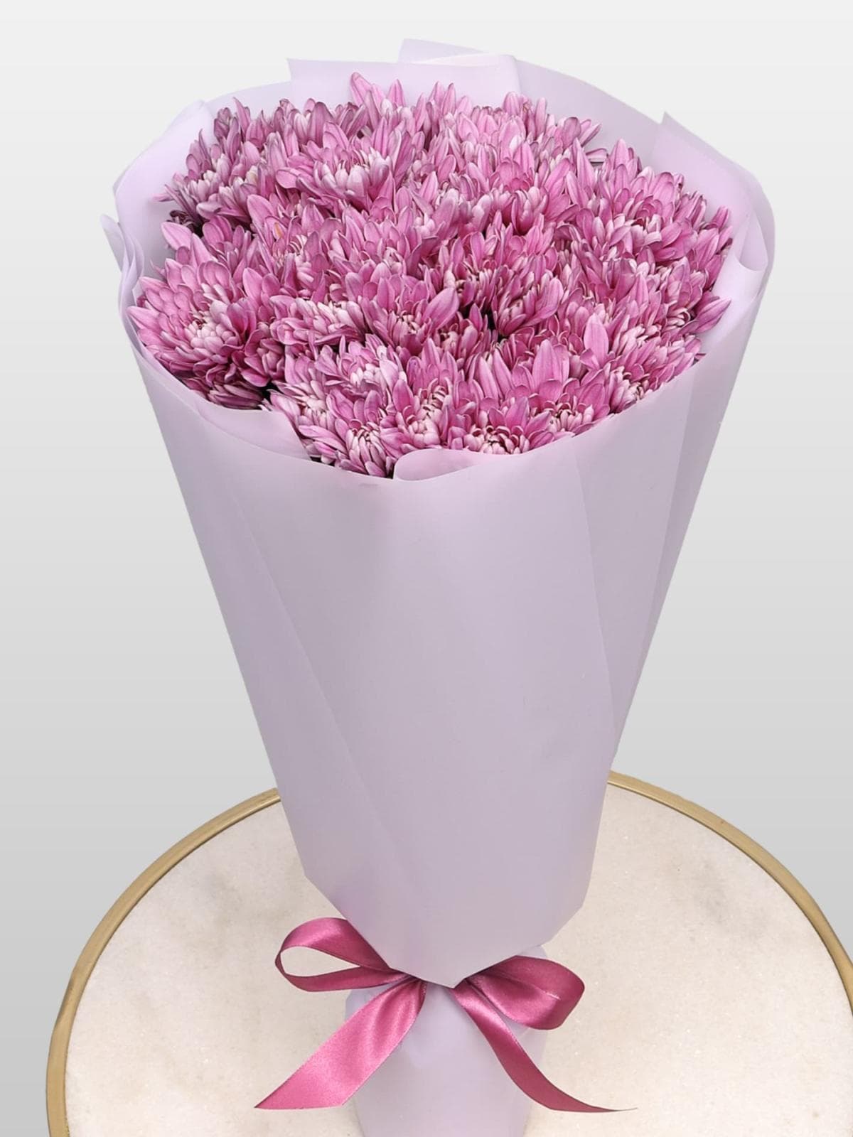 Букет из Сиреневых Хризантем 15 шт «Аристократка»