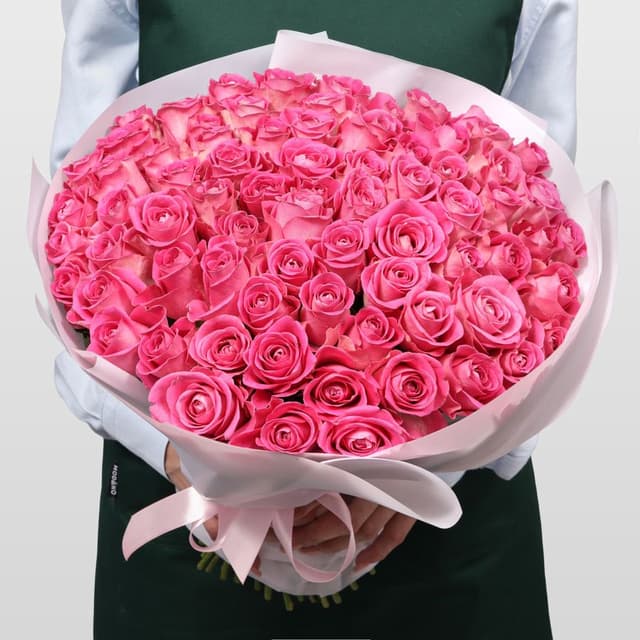 Роза Кения розовая 75шт 40 см