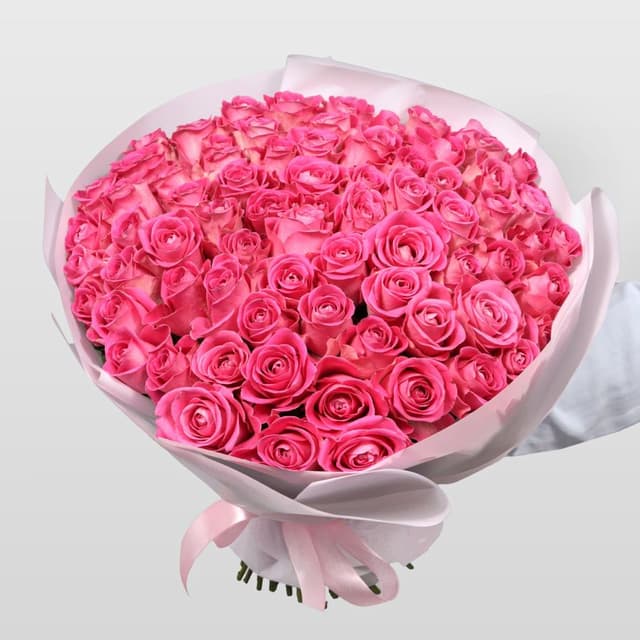 Роза Кения розовая 75шт 40 см