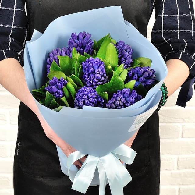 Букет из Синих Гиацинтов «Сапфировый Блюз»