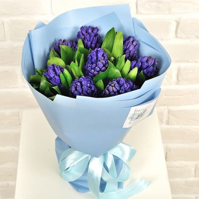 Букет из Синих Гиацинтов «Сапфировый Блюз»
