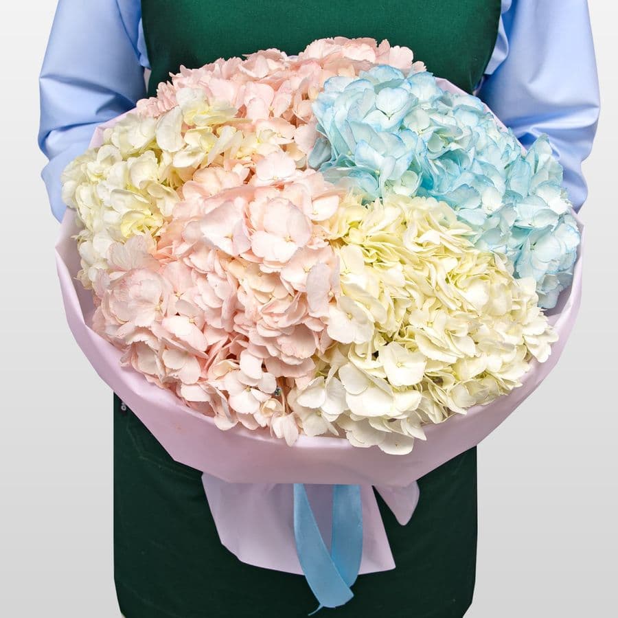 Букет из Гортензий «Нежный микс»