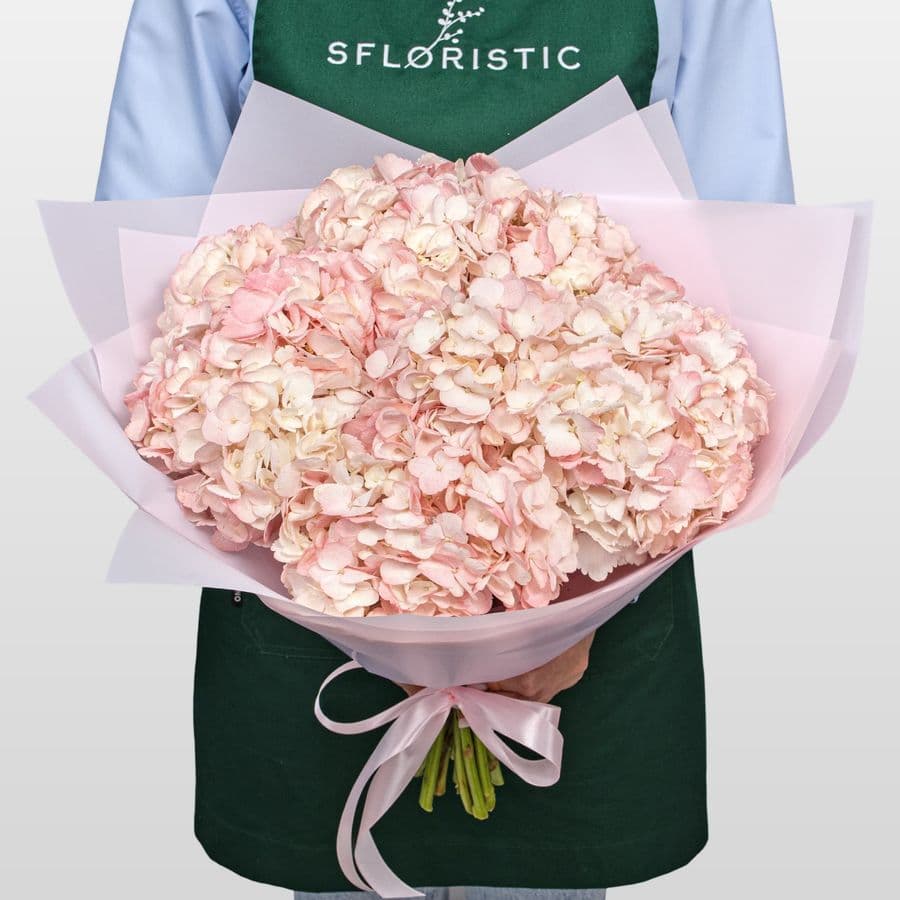Букет из нежно-розовой Гортензии «Мечты Анны»
