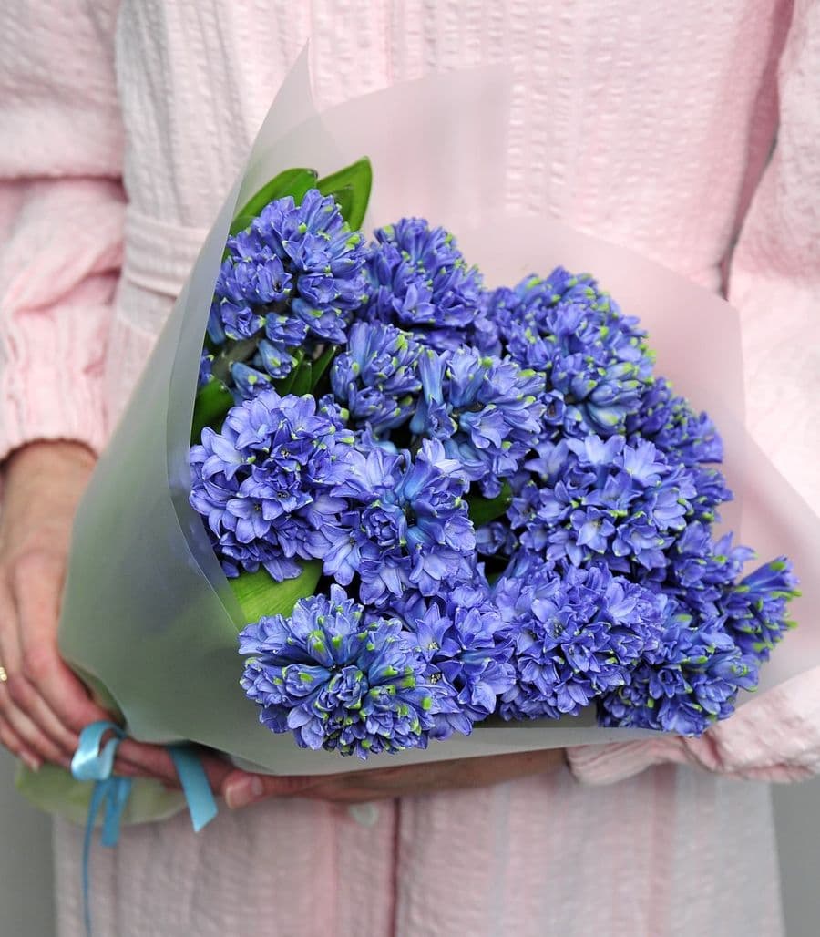 Букет из гиацинтов «Синие Очи»