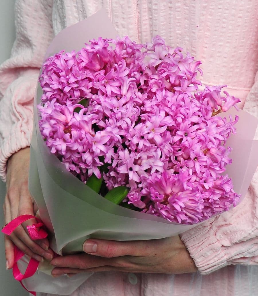 Букет из гиацинтов «Розовый сапфир»