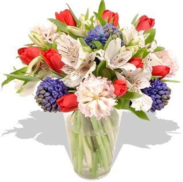 Букет из Гиацинтов и Тюльпанов «Яркая Весна»