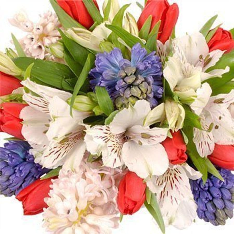 Букет из Гиацинтов и Тюльпанов «Яркая Весна»