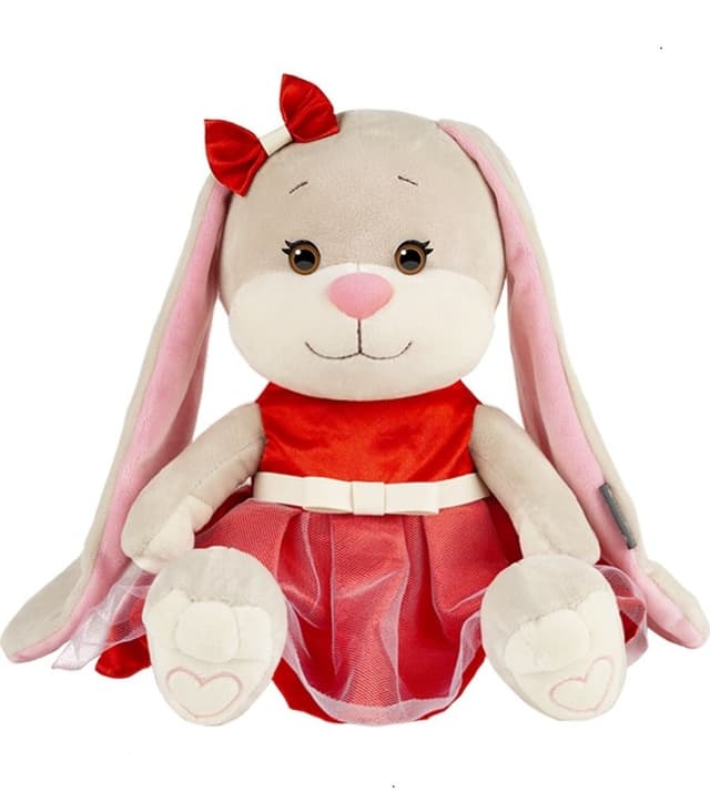 Мягкая Игрушка Зайка в Нарядном Красном Платье