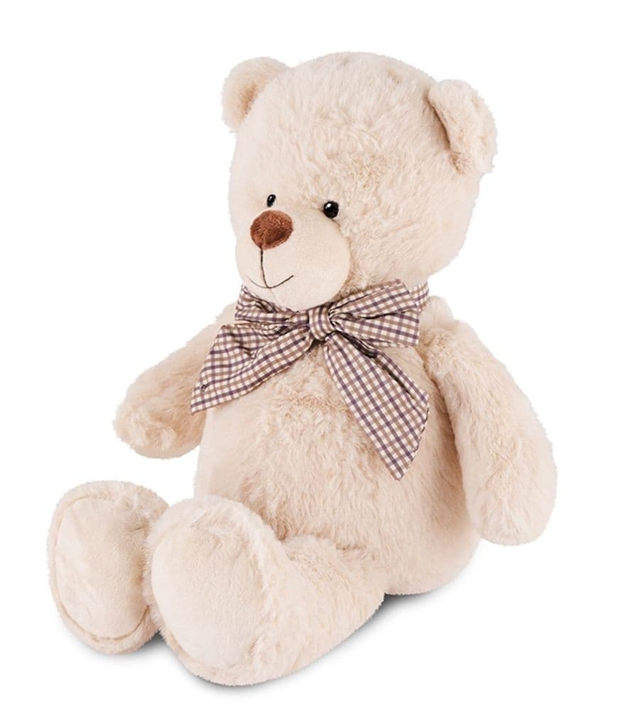 Мягкая Игрушка Белый Мишка Эрни с Бантом