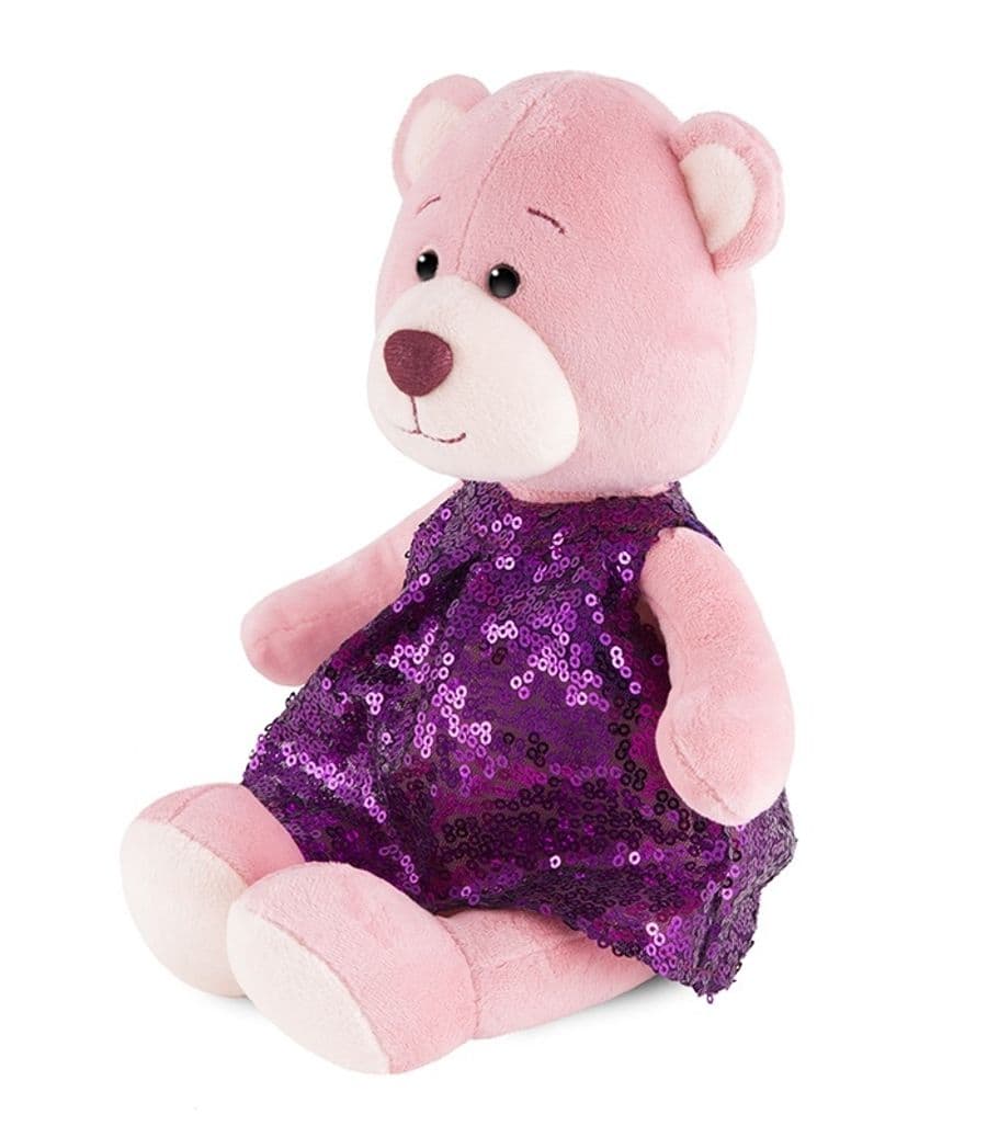 Мягкая Игрушка Мишка Молли в Платье с Пайетками