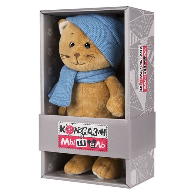 Мягкая Игрушка Колбаскин в Шарфе и Шапке