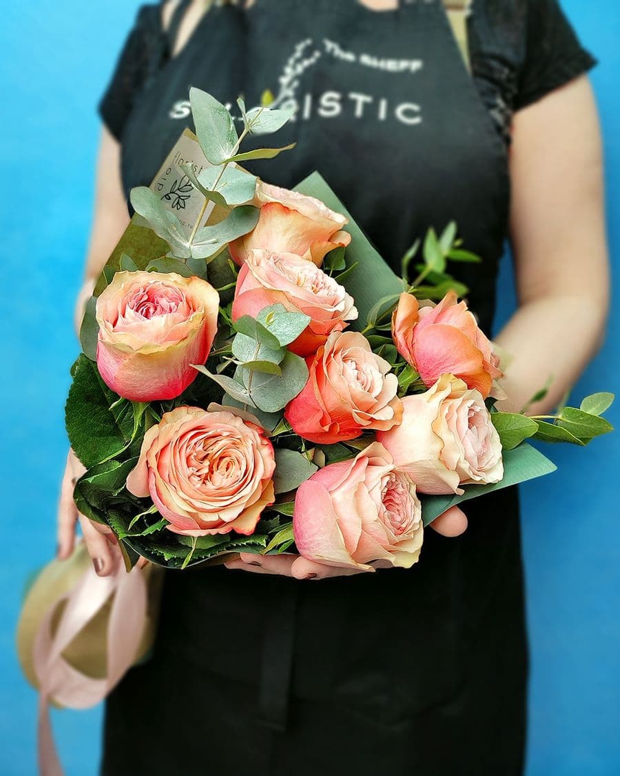 Букет из Пионовидной Розы «Коралл»