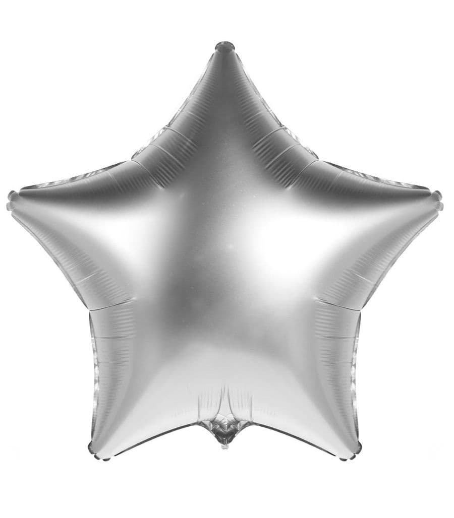 Воздушный шар Звезда серебряный