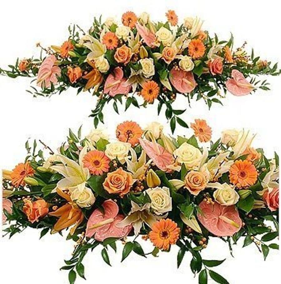 Настольная композиция из Роз, Лилий и Гербер «Сезон радости»