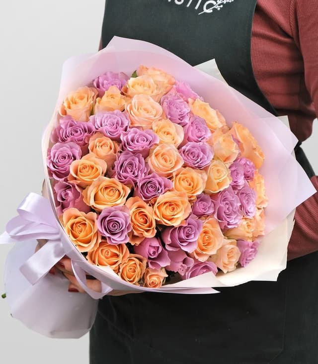 Букет из Роз 40 см 51 шт «Романс влюблённых»