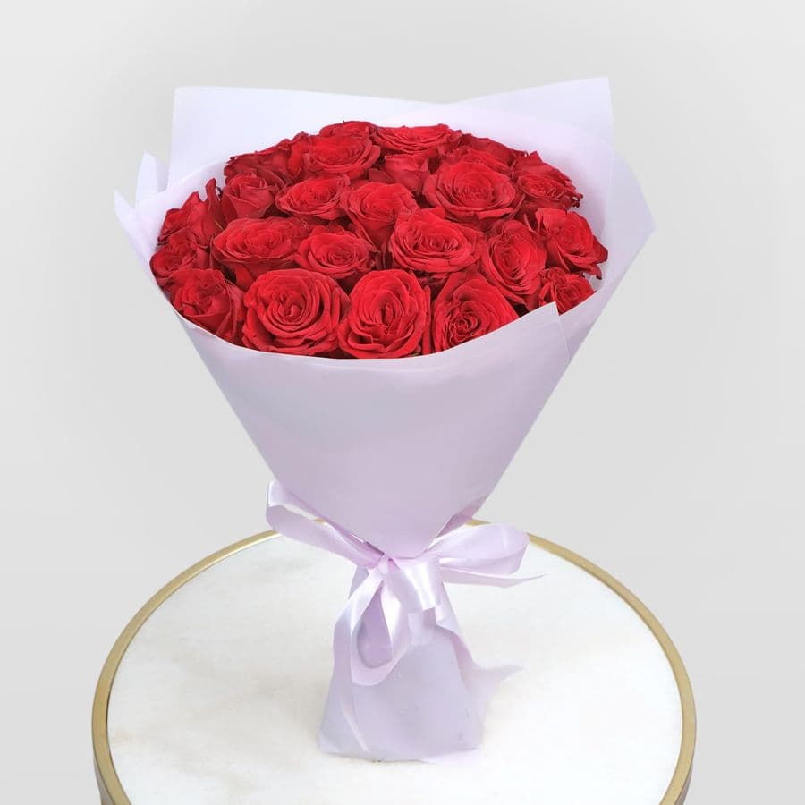 Букет из красных Роз 40 см 25 шт «Симфония любви»