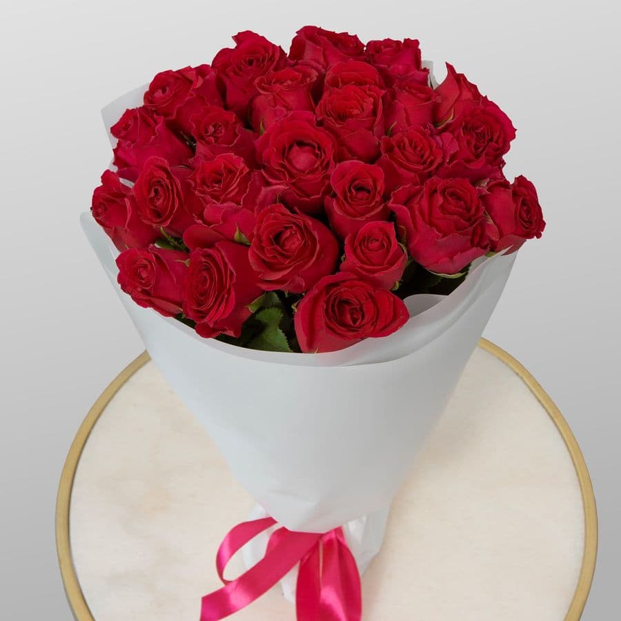 Букет из малиновых Роз 25 шт 40 см «Милена»