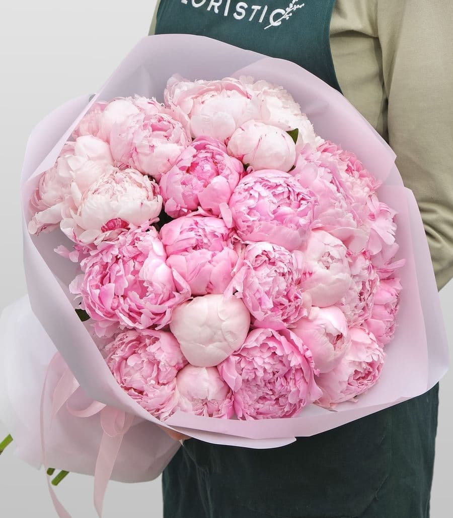 Букет из 25 Пионов «Вкус Любви»