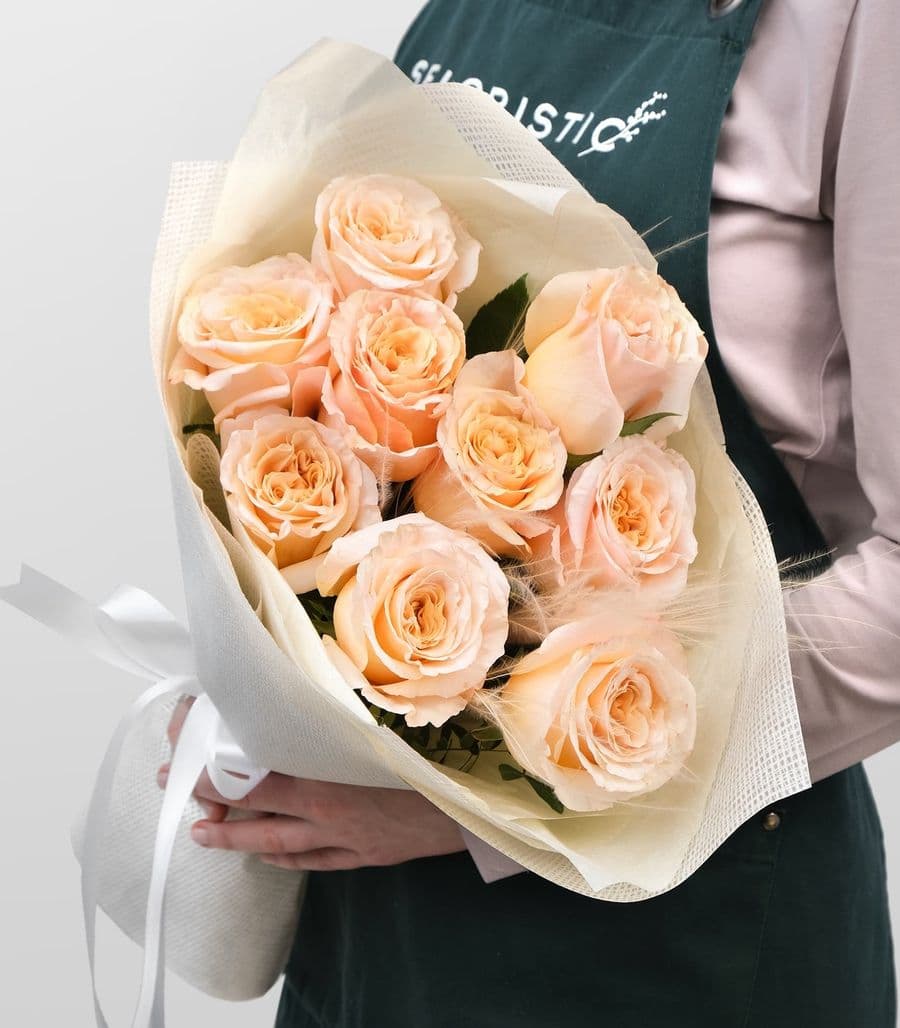 Букет Роз Шиммер «Кремовая радость»