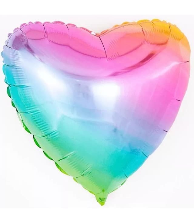 Шар Сердце, Радуга, нежный градиент