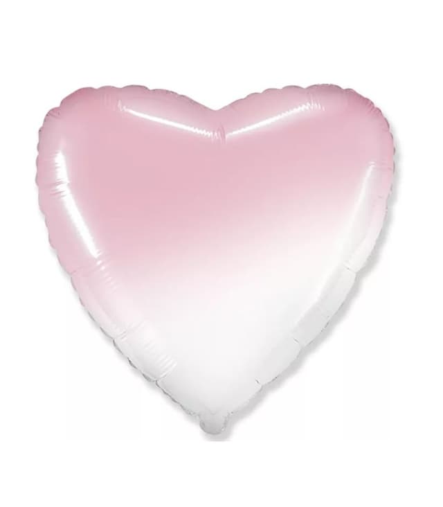 Шар Сердце, Бело-розовый градиент