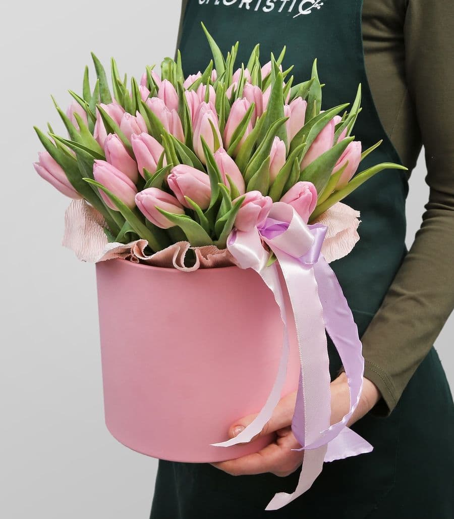 Композиция из Тюльпанов «Розовая весна»