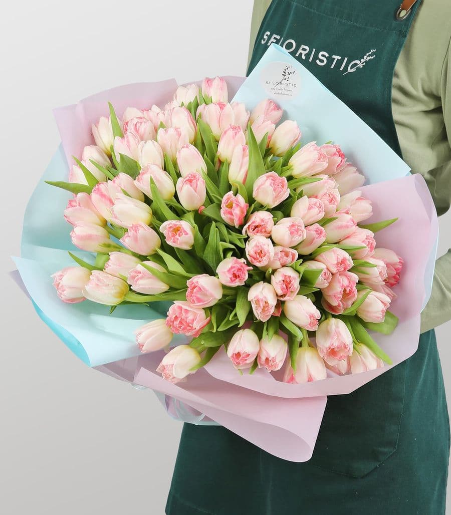 Букет из пионовидных Тюльпанов «Сила любви»
