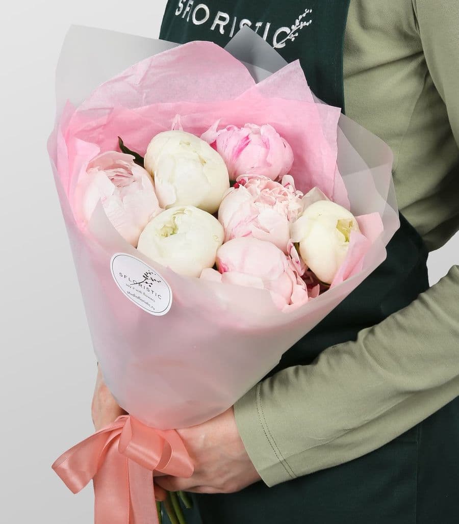 Букет из Пионов «Нежный союз»
