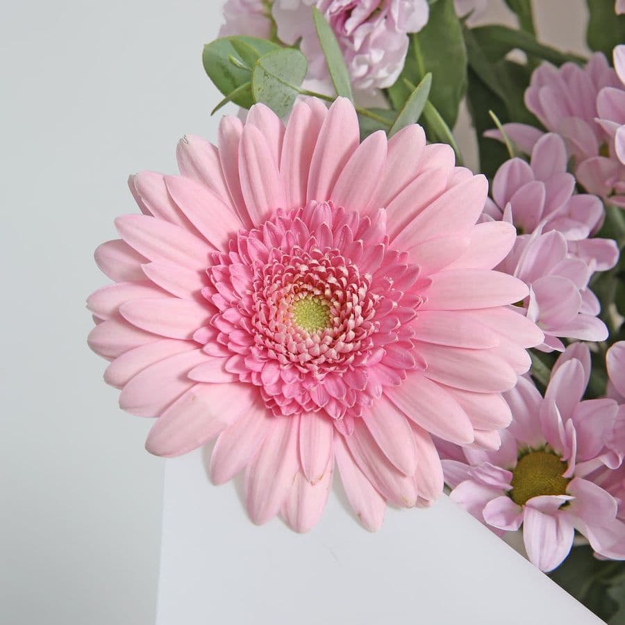 Букет из Гермини, Маттиолы и Альстромерии «Ветры любви»