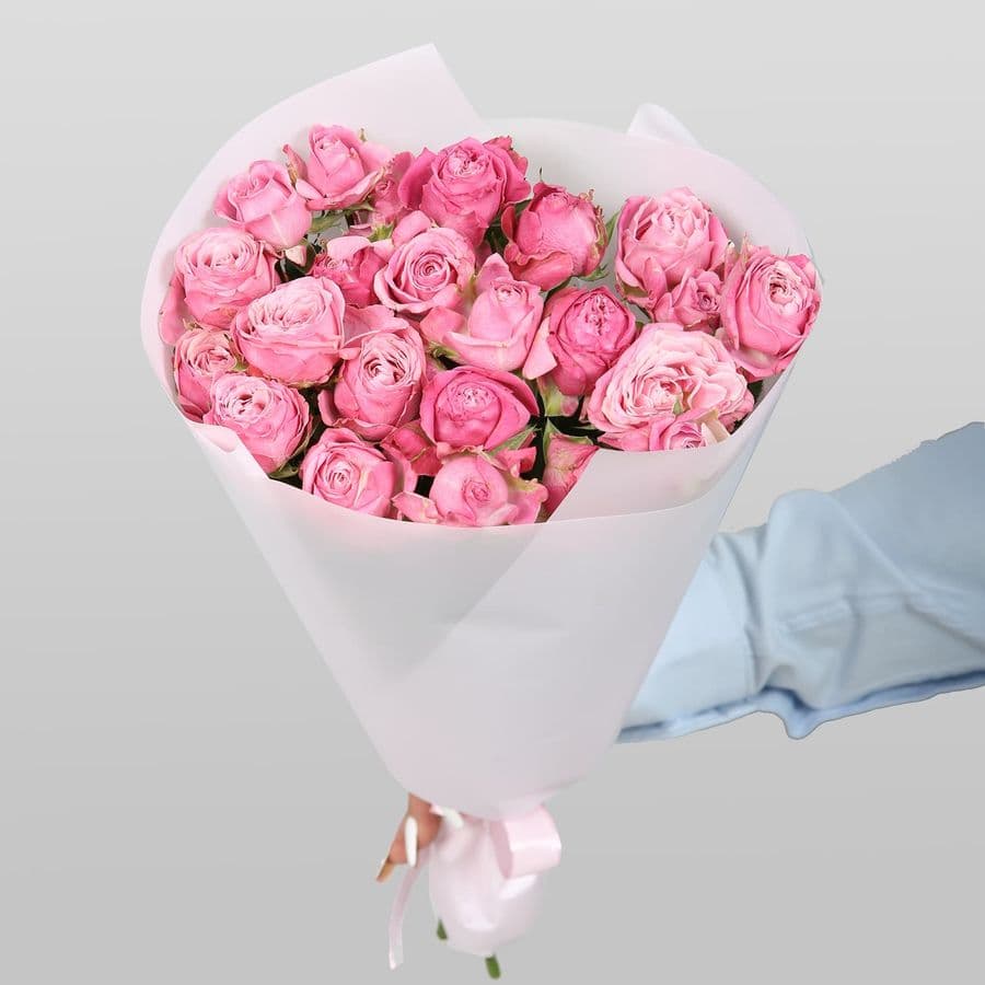 Букет Пионовидных Роз «Розовая вуаль»