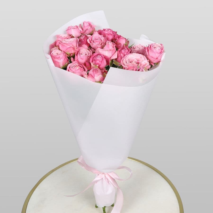 Букет Пионовидных Роз «Розовая вуаль»
