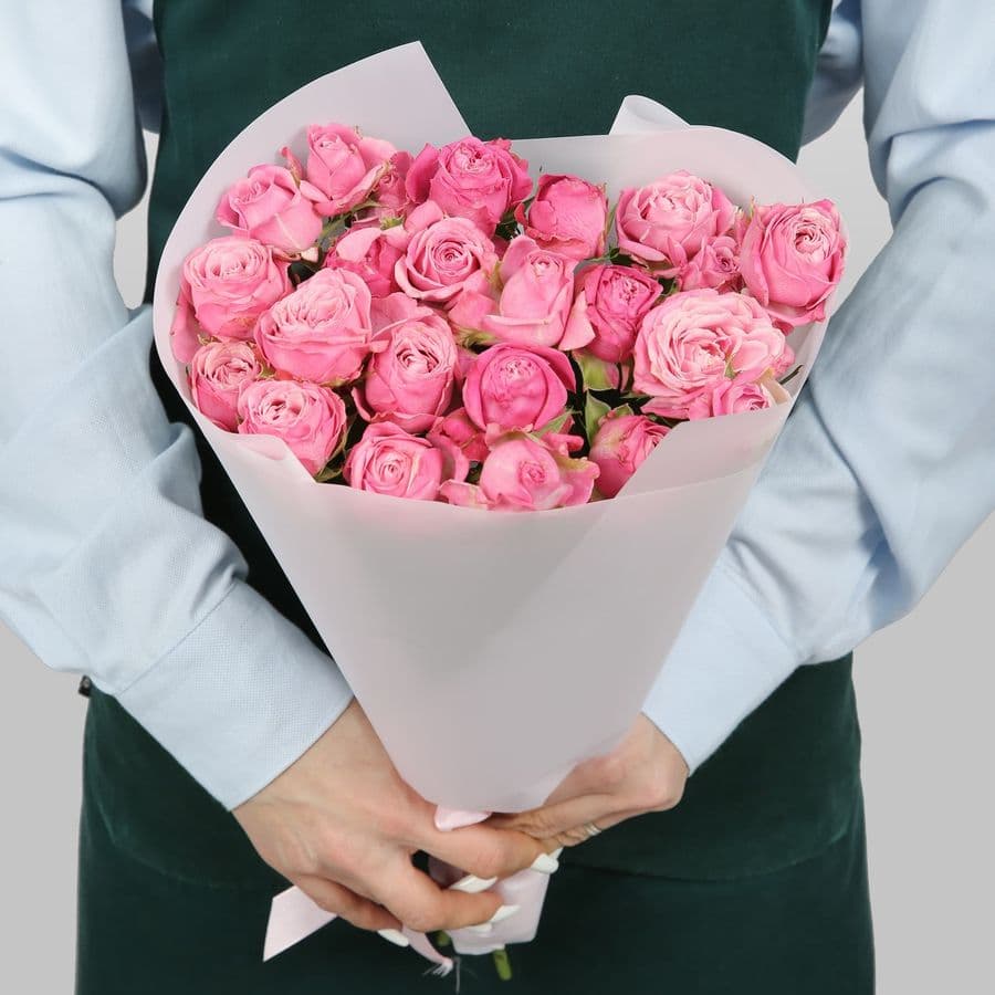 Букет Пионовидных Роз «Розовая вуаль»