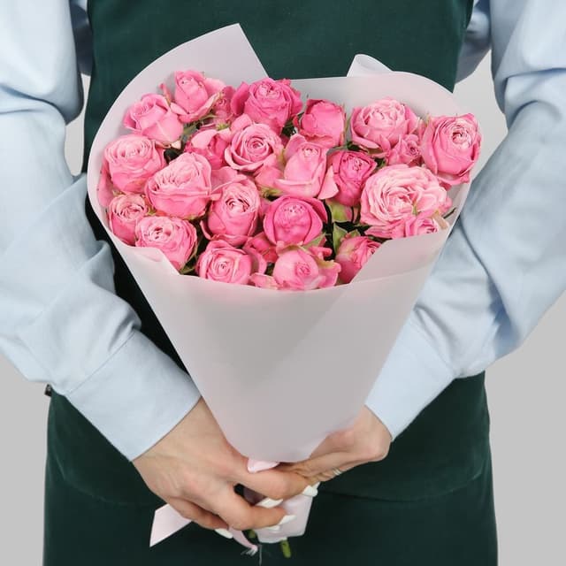 Букет Пионовидных Роз «Розовая вуаль»