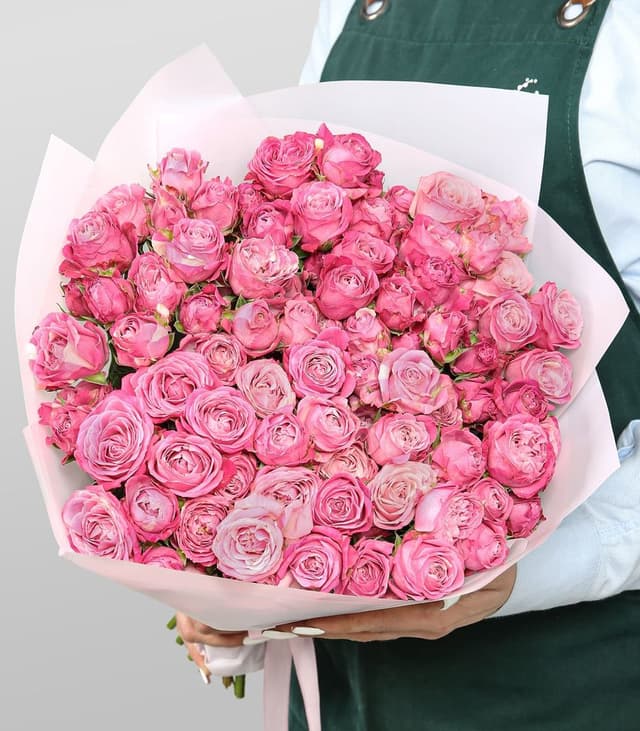 Букет Пионовидных Роз «Грезы фламинго»