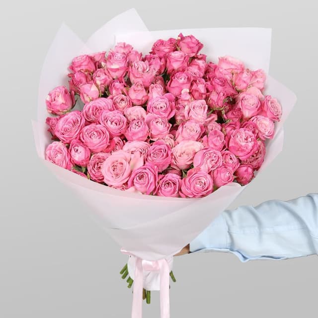 Букет Пионовидных Роз «Грезы фламинго»