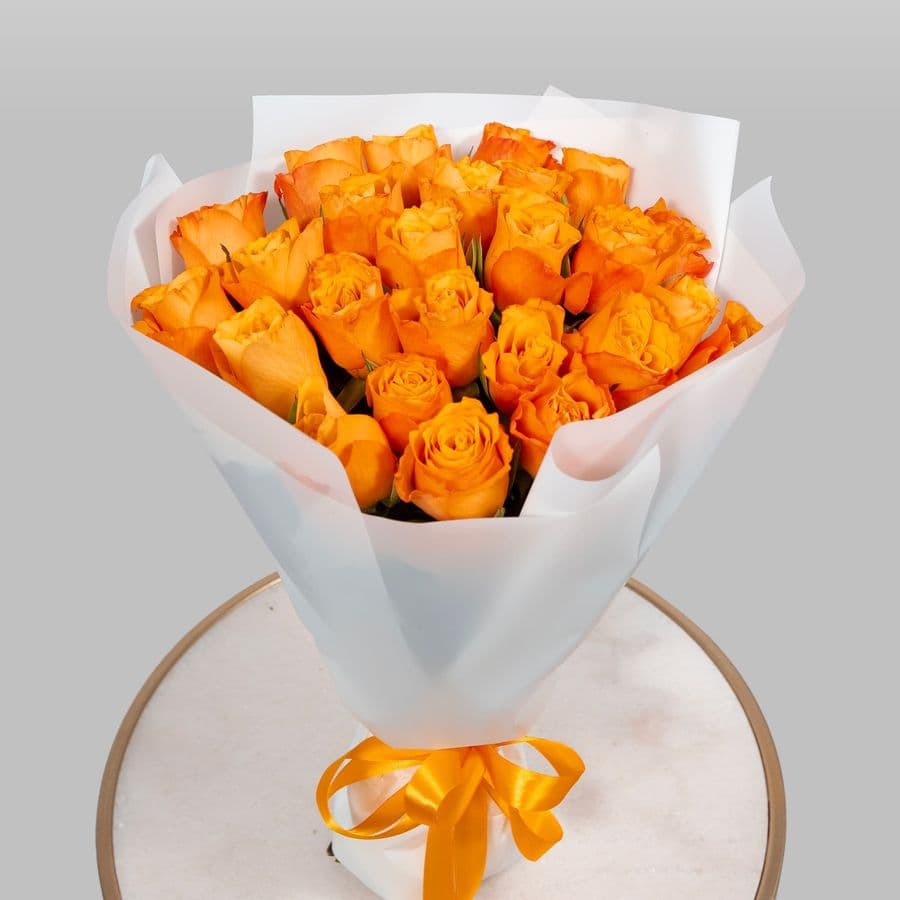 Букет Роз Кения 25 шт «Медовый вечер»