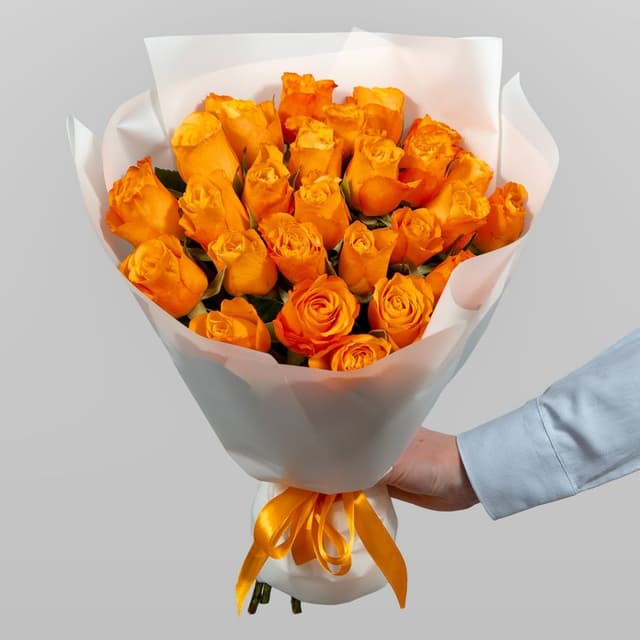 Букет Роз Кения 25 шт «Медовый вечер»