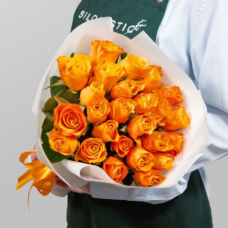 Букет Роз Кения 25 шт «Медовый вечер»