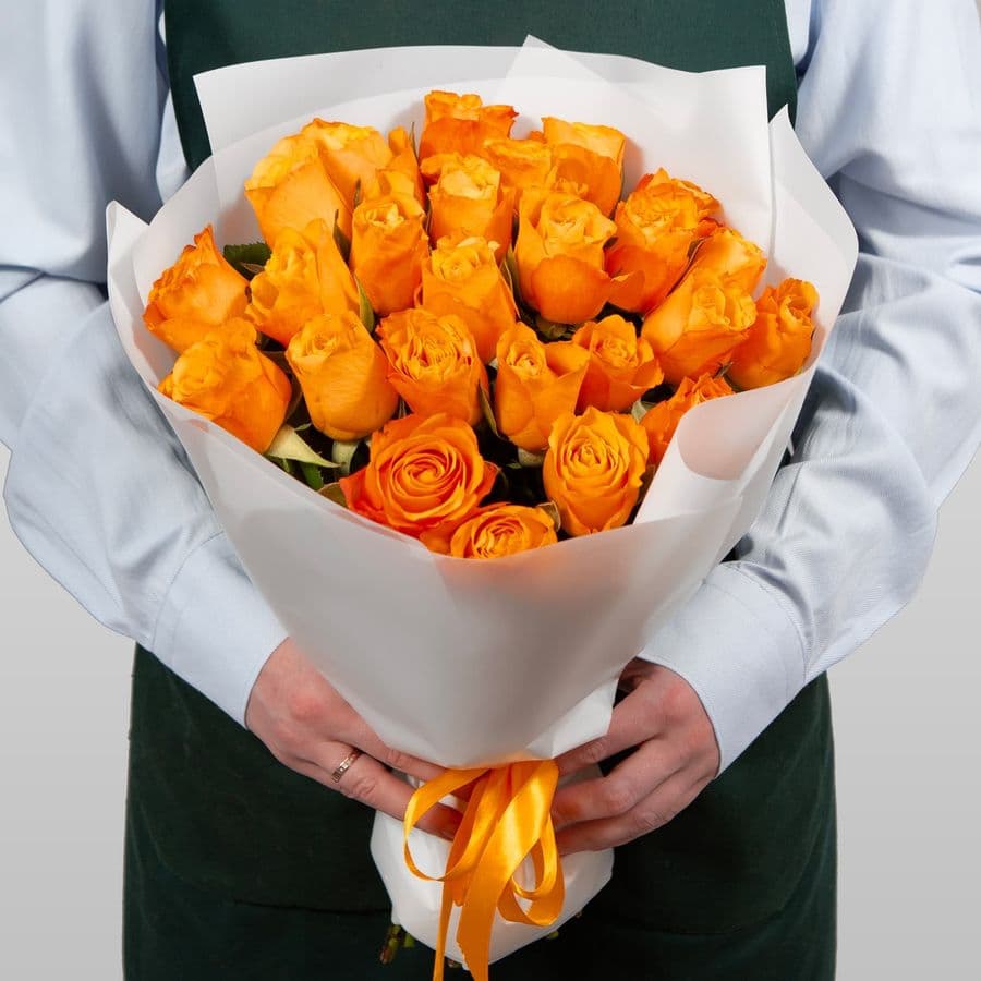 Букет Роз Кения 25 шт «Медовый вечер»