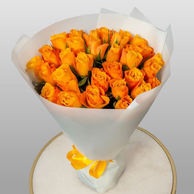 Букет Роз Кения 31 шт «Янтарный свет»