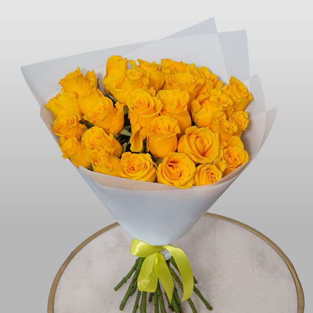 Букет Роз Кения 25 шт «Капелька солнца»