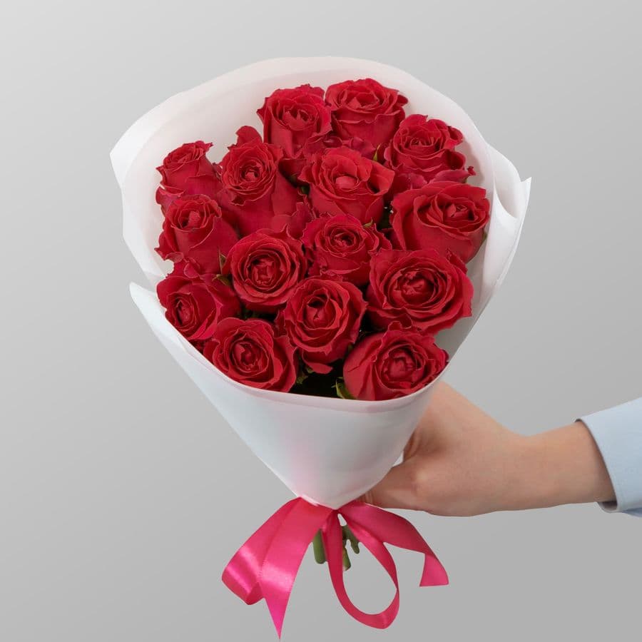 Букет Роз Кения 15 шт «Путь к сердцу»